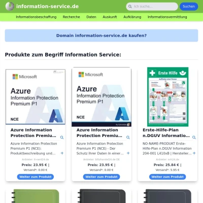 Screenshot information-service.de