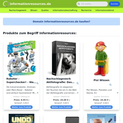 Screenshot informationresources.de