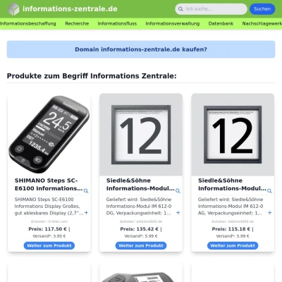 Screenshot informations-zentrale.de