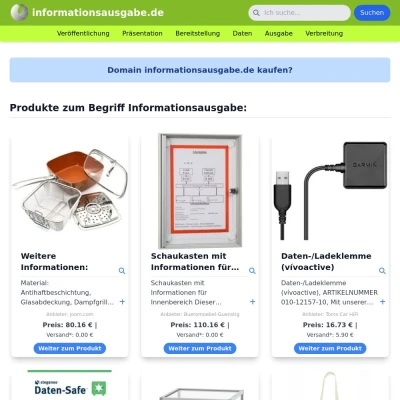 Screenshot informationsausgabe.de