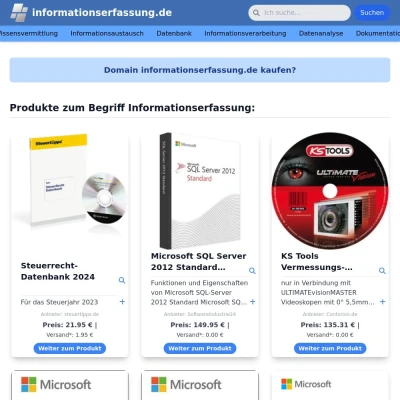 Screenshot informationserfassung.de