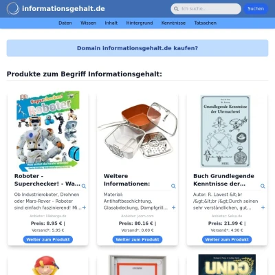 Screenshot informationsgehalt.de