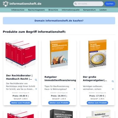 Screenshot informationsheft.de