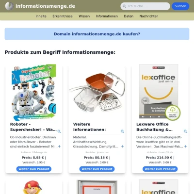 Screenshot informationsmenge.de