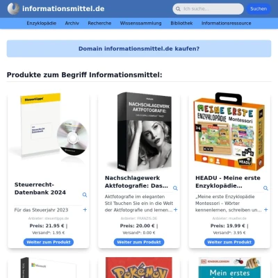 Screenshot informationsmittel.de