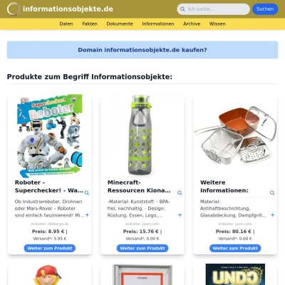 Screenshot informationsobjekte.de