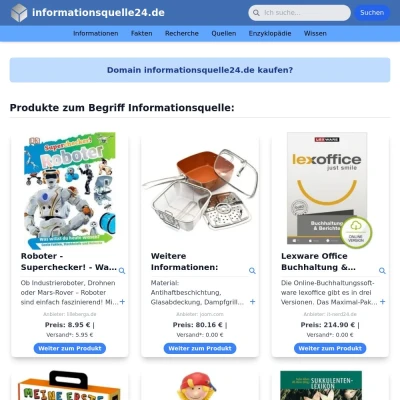 Screenshot informationsquelle24.de