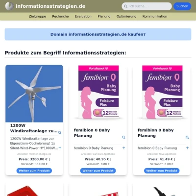 Screenshot informationsstrategien.de