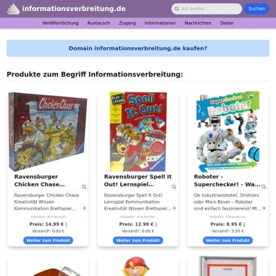 Screenshot informationsverbreitung.de