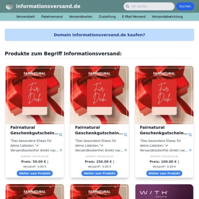 Screenshot informationsversand.de