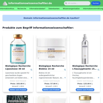 Screenshot informationswissenschaftler.de