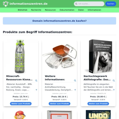 Screenshot informationszentren.de