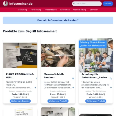 Screenshot infoseminar.de