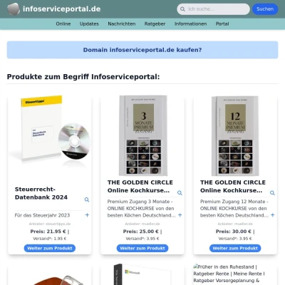 Screenshot infoserviceportal.de