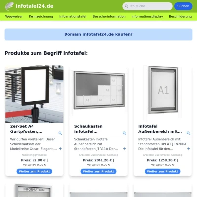 Screenshot infotafel24.de