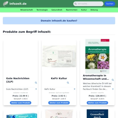 Screenshot infozeit.de