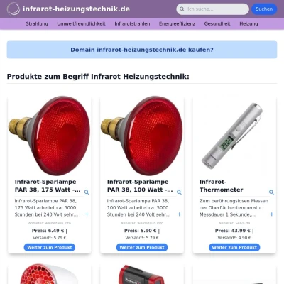 Screenshot infrarot-heizungstechnik.de