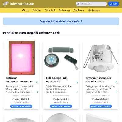 Screenshot infrarot-led.de