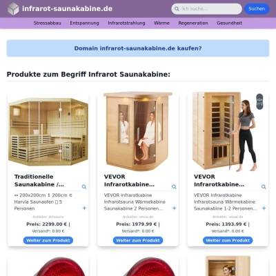 Screenshot infrarot-saunakabine.de