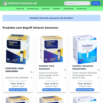 Screenshot infrarot-sensoren.de
