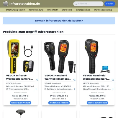 Screenshot infrarotstrahlen.de