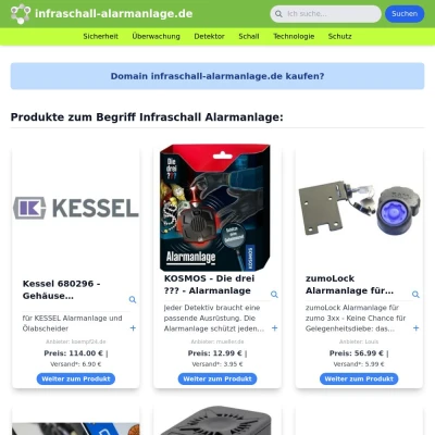 Screenshot infraschall-alarmanlage.de