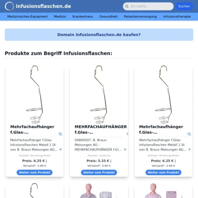 Screenshot infusionsflaschen.de