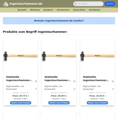 Screenshot ingenieurhammer.de
