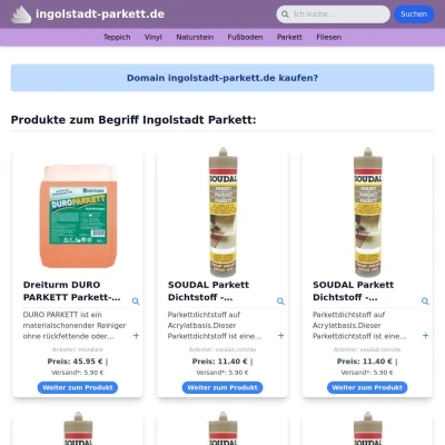 Screenshot ingolstadt-parkett.de