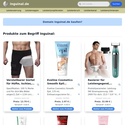 Screenshot inguinal.de