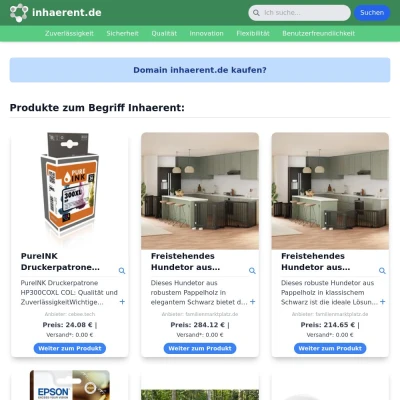 Screenshot inhaerent.de