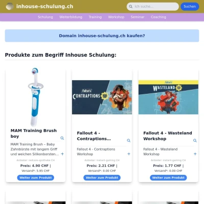 Screenshot inhouse-schulung.ch