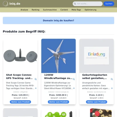 Screenshot iniq.de