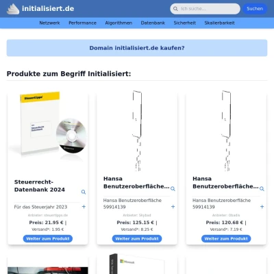 Screenshot initialisiert.de