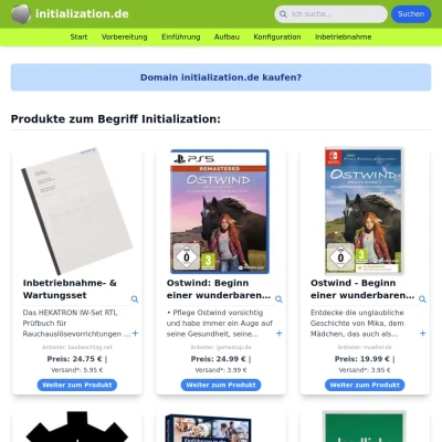 Screenshot initialization.de