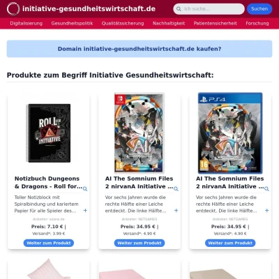 Screenshot initiative-gesundheitswirtschaft.de