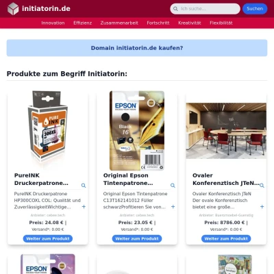 Screenshot initiatorin.de