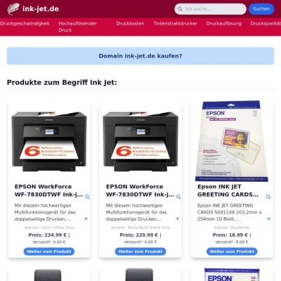 Screenshot ink-jet.de