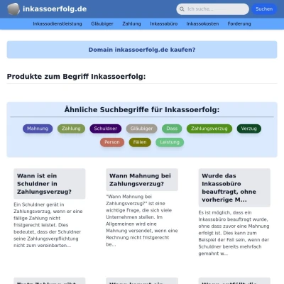 Screenshot inkassoerfolg.de