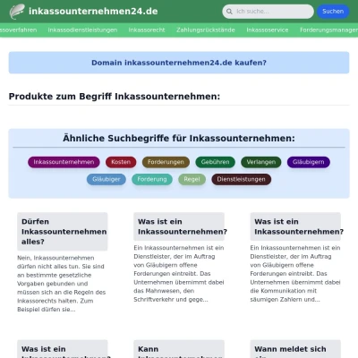 Screenshot inkassounternehmen24.de