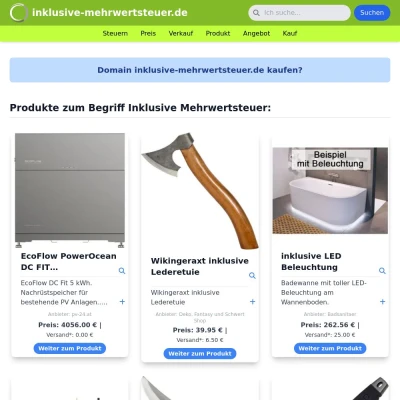 Screenshot inklusive-mehrwertsteuer.de