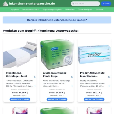 Screenshot inkontinenz-unterwaesche.de