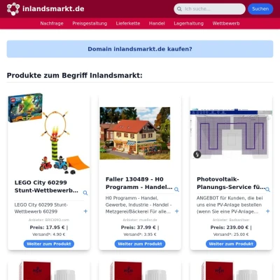 Screenshot inlandsmarkt.de