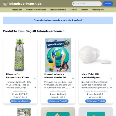 Screenshot inlandsverbrauch.de