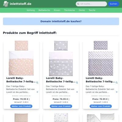 Screenshot inlettstoff.de