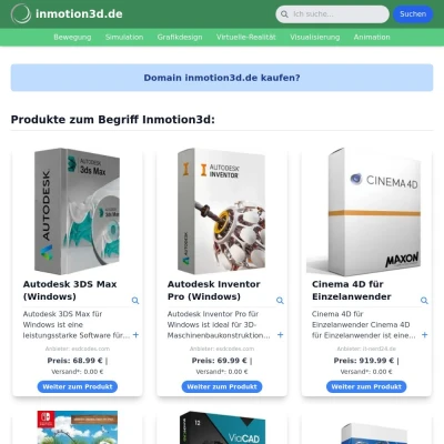 Screenshot inmotion3d.de