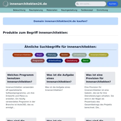 Screenshot innenarchitekten24.de