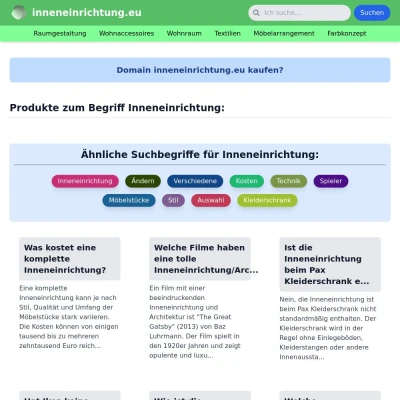 Screenshot inneneinrichtung.eu