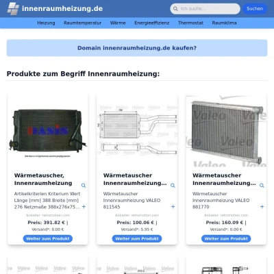 Screenshot innenraumheizung.de