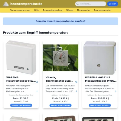 Screenshot innentemperatur.de